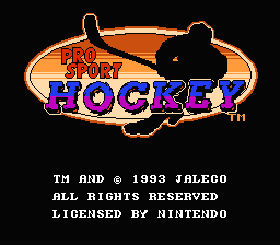 Pro Sport Hockey title screenshot